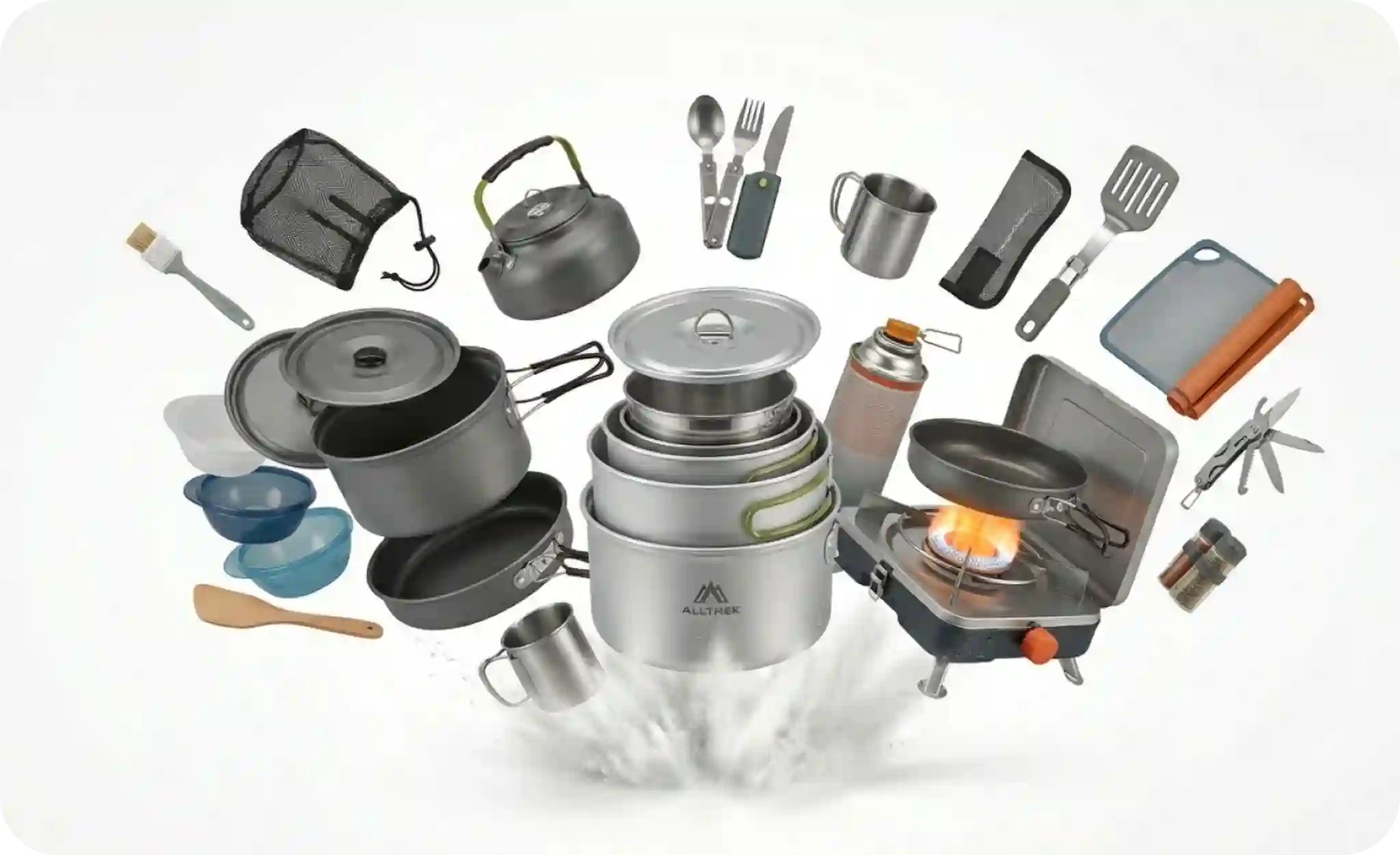 Cooking gear: nesting, kompor portable, alat masak